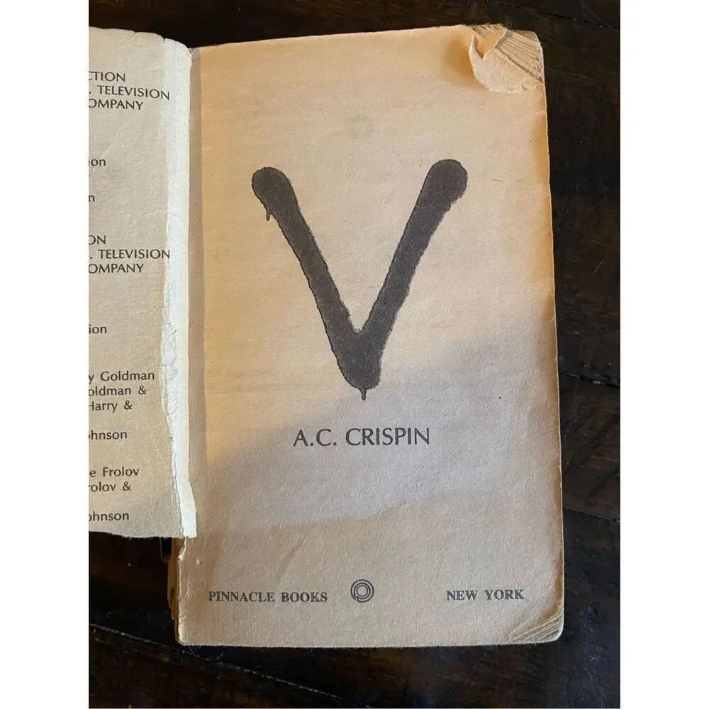 V by A C Crispin Paperback Book Novel 1984 Fiction Literature